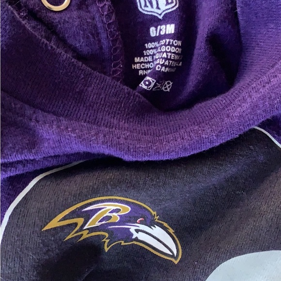 Baltimore Ravens NFL long sleeve t shirt size 0-3 months - Picture 3 of 3